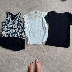 Set of 3 blouse dress lace shirts